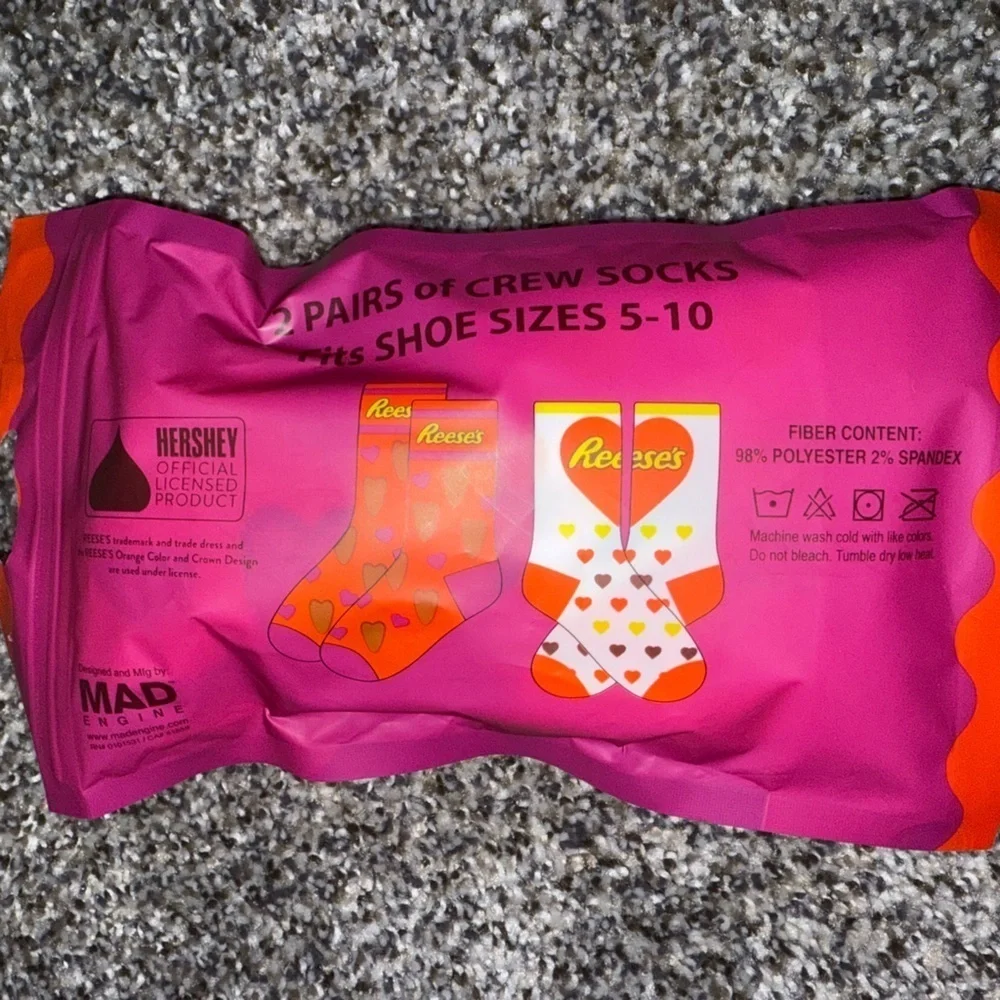 Reese heart crew socks set